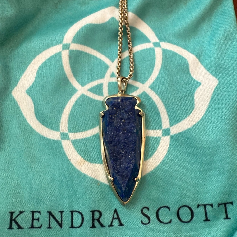 Kendra Scott Lapis Blue Pendant Necklace and Earrings - Picture 3 of 3